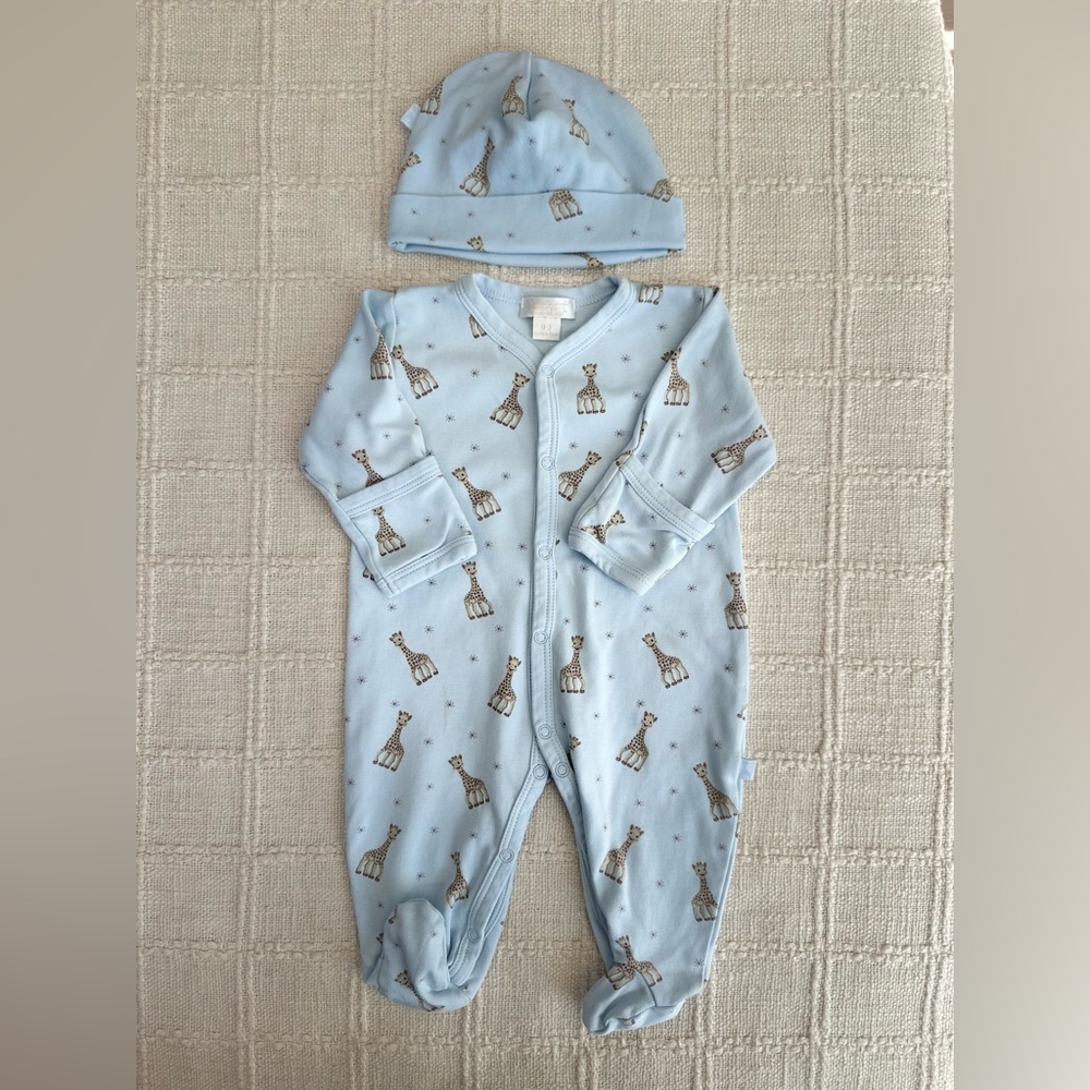 Kissy Kissy Sophie la girafe Blue Print Footie